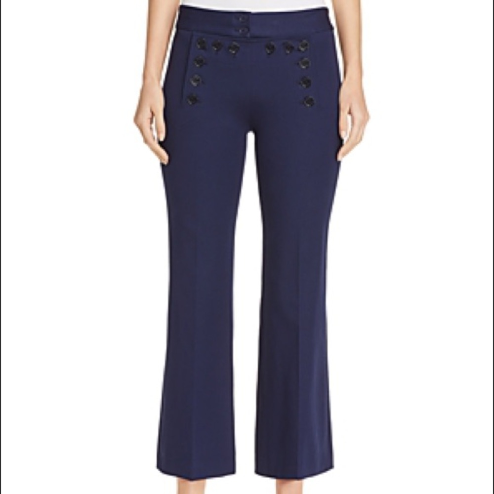 Michael Kors True Navy Crop Sailor Pants. Cotton/Viscose Blend. NWT